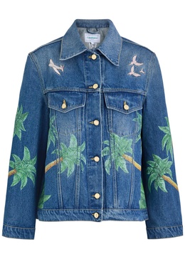 Tennis Club printed denim jacket 