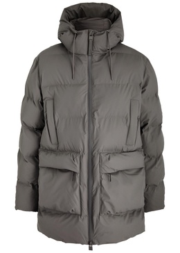 Alta long quilted rubberised coat