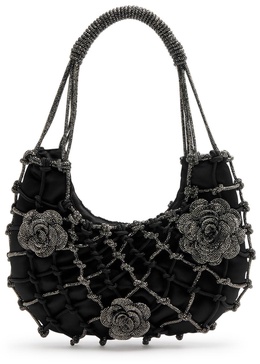 Nodi Ninfa crystal-embellished satin shoulder bag