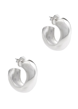 Medium Celia sterling silver hoop earrings