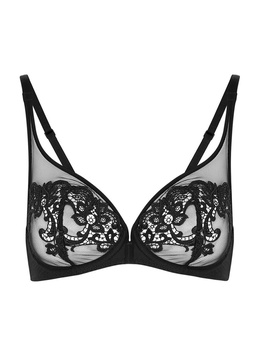 Saga guipure lace full-cup bra