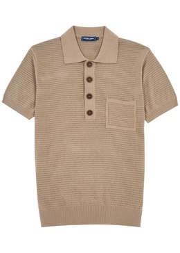 Clemente crochet-knit polo shirt 