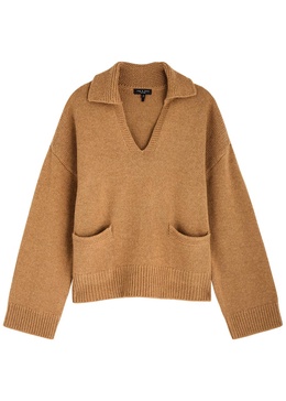 Danica wool-blend polo jumper 