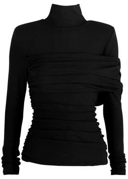 Ruched stretch-jersey top