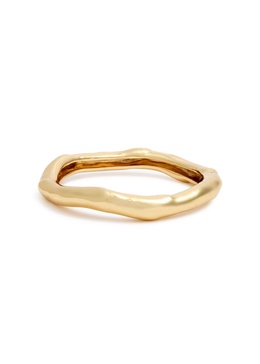 Small molten 14kt gold-plated bangle 