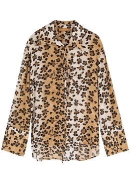 Saskia leopard-print chiffon shirt 