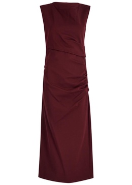 Emotional Essence gathered jersey midi dress