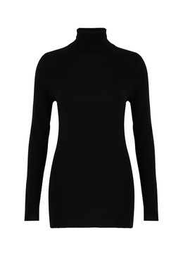 High-neck wool top