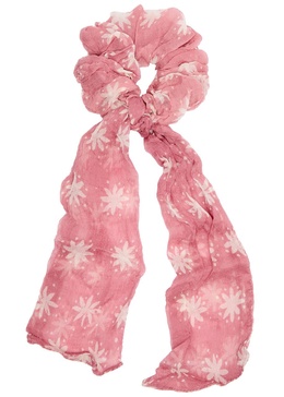 Printed silk-georgette scrunchie 