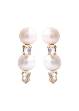 Faux pearl stud earrings