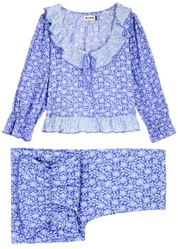 Bobbie floral-print cotton pyjama set 