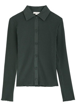 Ribbed cotton-blend shirt 