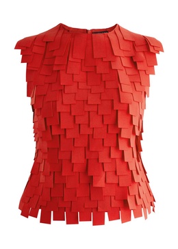 Laser-cut fringed top