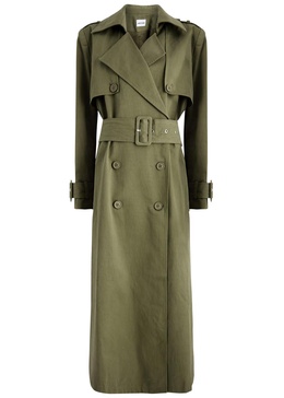 Double-breasted cotton trench coat 