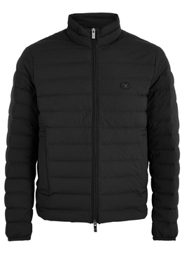 Logo quilted shell jacket