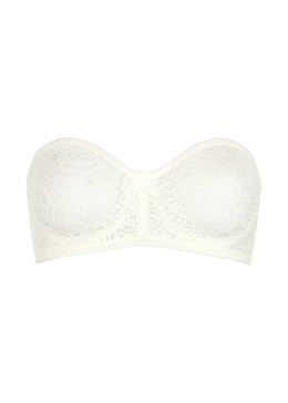 Halo Lace ivory strapless bra