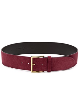 Wide suede belt 