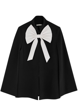 Philippa bow cape-effect jacket