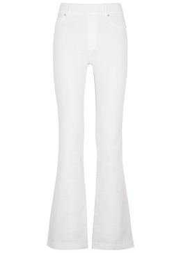 White flared jeans