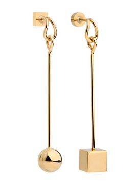 Les Boucles Nodo mismatched drop earrings 