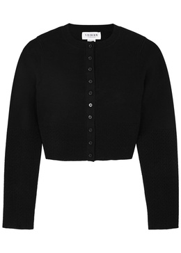 VB Body black stretch-knit cardigan