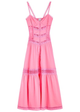 Tiana lace-trimmed cotton-blend maxi dress 