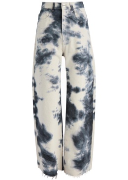 Tie-dye wide-leg jeans