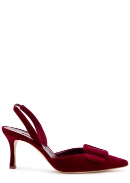 Maysli 70 velvet slingback pumps 