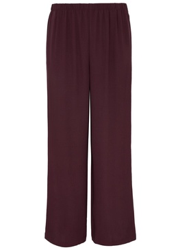 Straight-leg silk-georgette trousers 