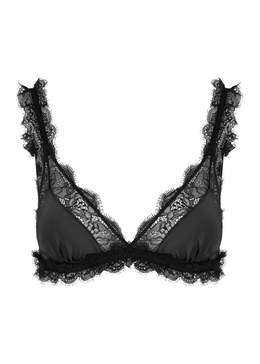 Love Lace panelled soft-cup bra 