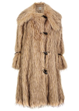 Graca panelled faux fur coat 