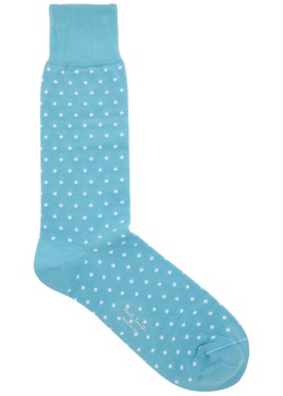 Jeremy polka-dot cotton-blend socks