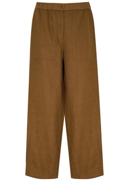 Wide-leg linen trousers