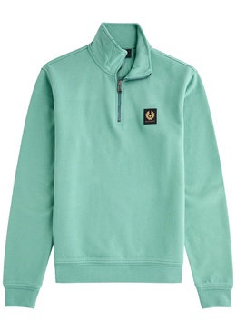 Half-zip logo cotton sweatshirt