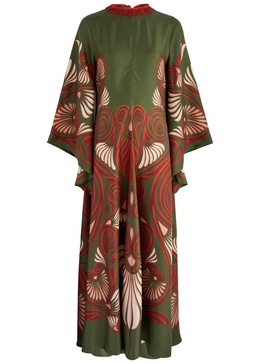 Magnifico printed silk-satin maxi dress