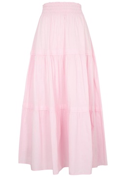 Phia tiered cotton maxi skirt