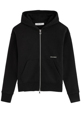 Box logo-print hooded cotton sweatshirt