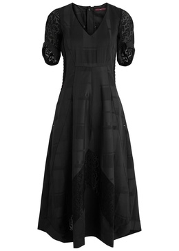 Desire panelled taffeta midi dress 