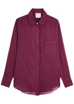 Cotton-blend voile shirt