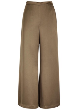 Lucee flared satin trousers