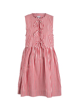 Striped cotton mini dress 