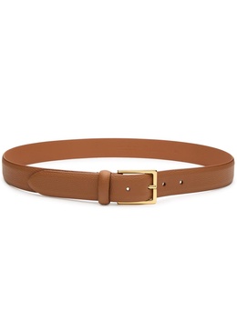 Grained leather belt