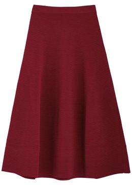 Jennifer ribbed-knit midi skirt 