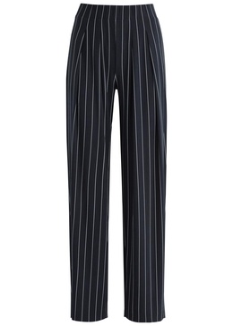 Striped stretch-jersey trousers