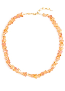 Butterfly 18kt gold-plated beaded necklace