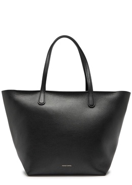 Grained leather tote 