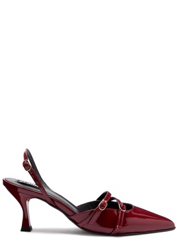 Joelle patent leather slingback pumps