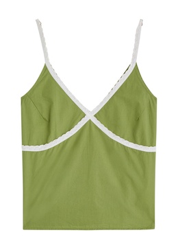 Poplin cotton pyjama camisole top