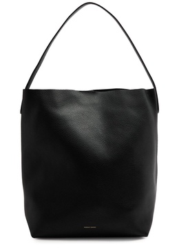 Cabas large grained leather tote