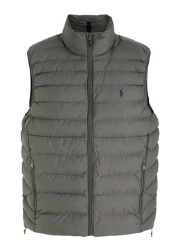 Logo quilted shell gilet